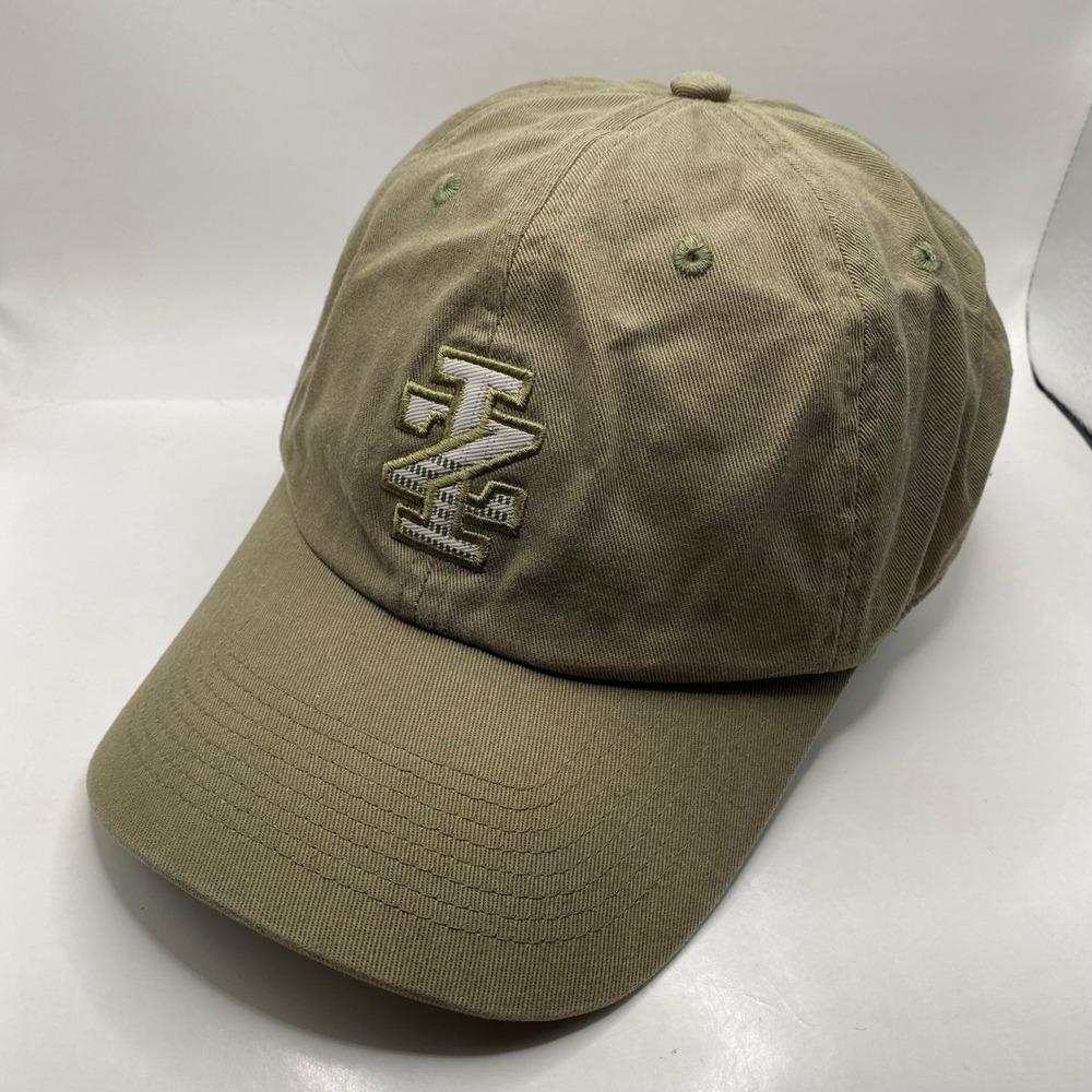 IZOD Baseball Cap Mens One Size Olive Green Cotton Embroidered Dad Hat Strapback
